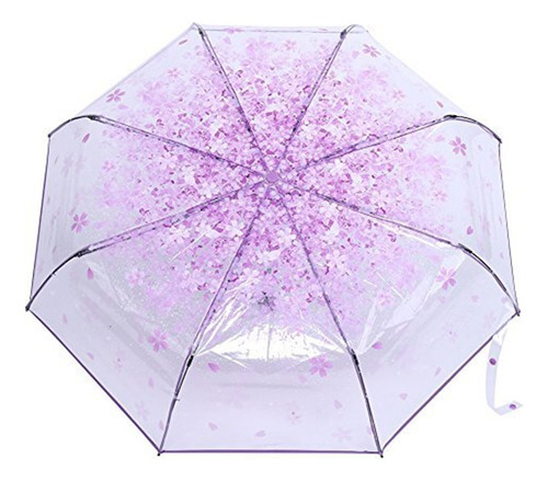 Patrón De Flor De Cerezo Paraguas Plegables Transparentes