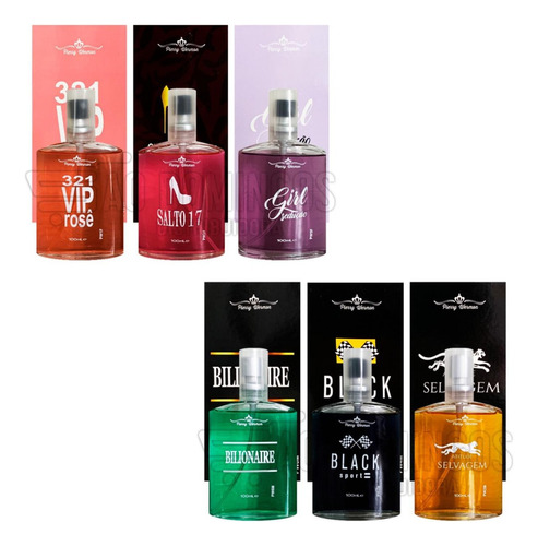 Kit 6 Perfumes Para Revenda Paris Pierry Wermon 100ml