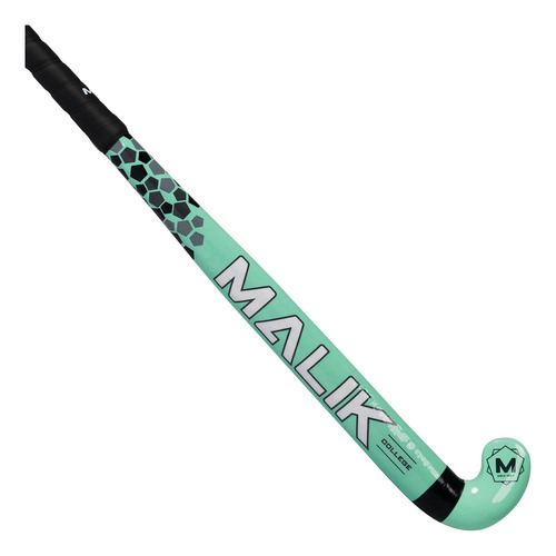 Palo De Hockey Malik College Iniciación Madera Con Fibra Color Mint Talle 37.5
