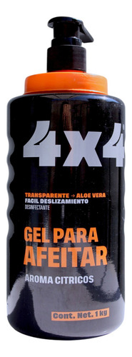 Gel Para Afeitar Aroma Citricos 4x4 Profesional 1kg Barberia