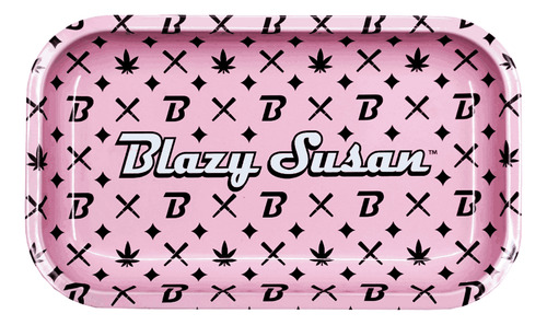 Charola Bandeja De Metal Blazy Susan Step & Repeat Rosa Chica