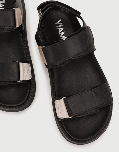 Imagen 5 de 7 de Sandalias De Cuero Dama Mujer Viamo Miel