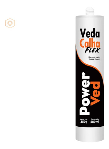  Veda Calha Alumínio Rufo Selante Flexível Power Ved 280 Ml 