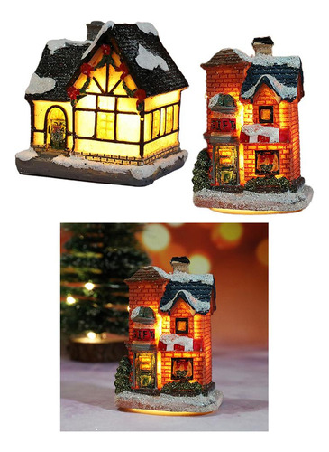 Light Up Christmas Snow House Led Village Dollhouse