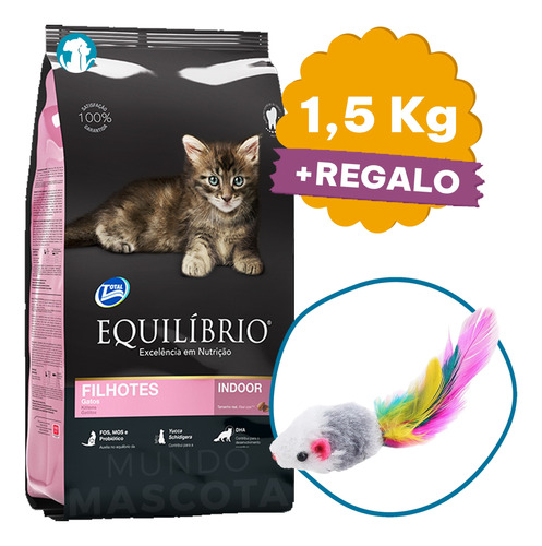 Comida Equilibrio Gato Cachorro Kitten 1,5 Kg