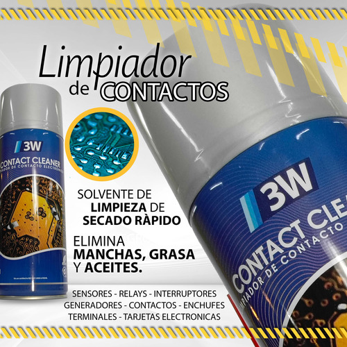 Limpiador Para Contactos Electronicos 3w Spray 400ml / 09444