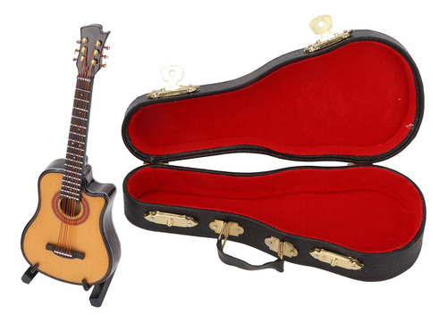 Guitarra Eléctrica En Miniatura Modelo De Tilo Y Metal