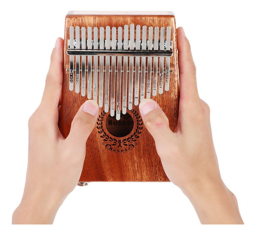 Piano De Dedo, 17 Teclas, Caoba, Ecualizador De Kalimba, Pul