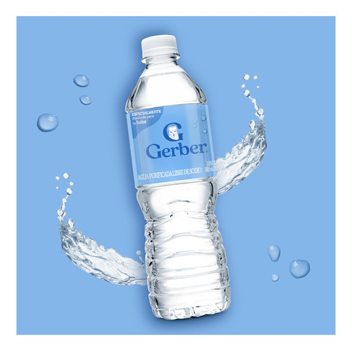 Agua Natural Geber 600ml Paquete De 24 Piezas