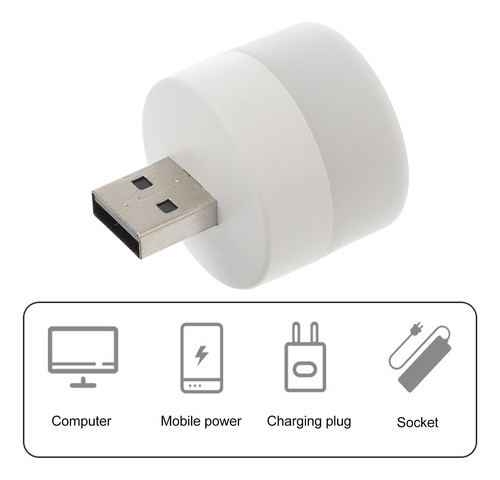 2 Unidades Usb Night Light Dock Holder Hub De 2 Portas
