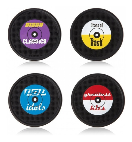 Imagen 2 de 4 de Juegos De Posavasos - Diseño Discos De Vinilo Retro 8 Piezas