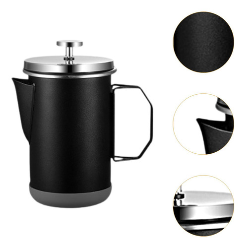 Cafetera De Émbolo De Prensa Francesa De 1 L Para Negro