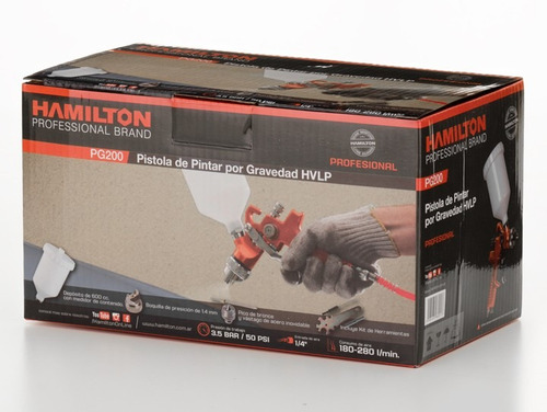 Pistola Pintar Hamilton Uso Profesional Pg200 Por Gravedad P