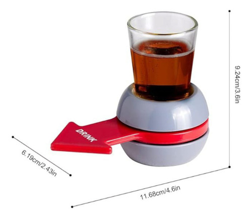 Juego Vaso Giratorio De Mesa Con Puntero Shots Divertido