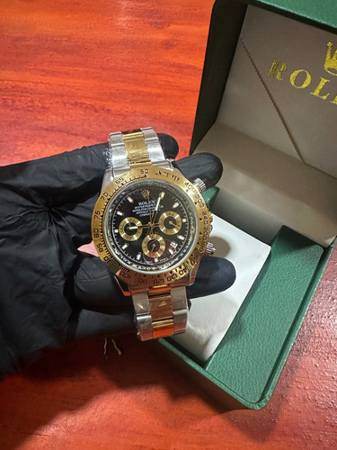 Reloj Rolex Daytona Cosmograph - Dos Tonos Plateado Y Dorado Dorado Negro (Reacondicionado)
