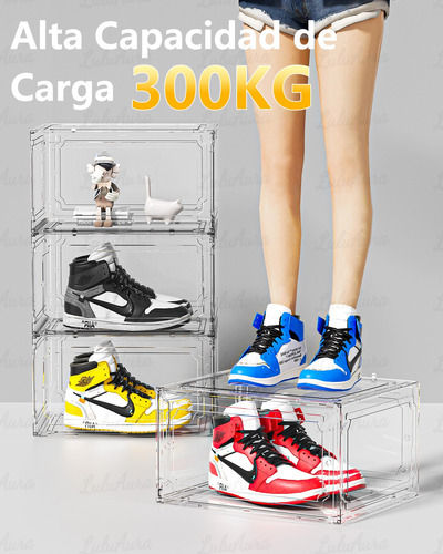 Zapateras Apilables Transparentes 10pz Caja Plástica Zapatos Transparente