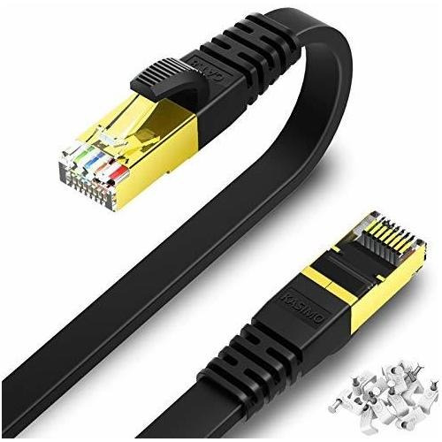 Kasimo Cable Ethernet Plano Cat 8 De 15 Pies, Cable Lan De R
