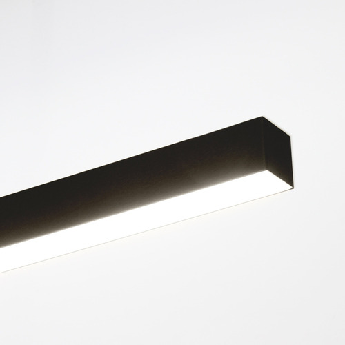 Pendente Luminalux Plx0014 Retangular P/ Escritórios 120cm Estrutura Preto