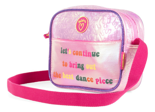 Bolsa Crossbody Cloe Para Niña Acabado Iridiscente Color Rosa