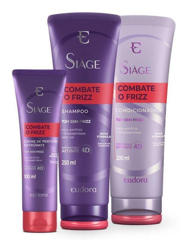 Siàge Combate O Frizz: Shampoo + Condicionador + Leave-in