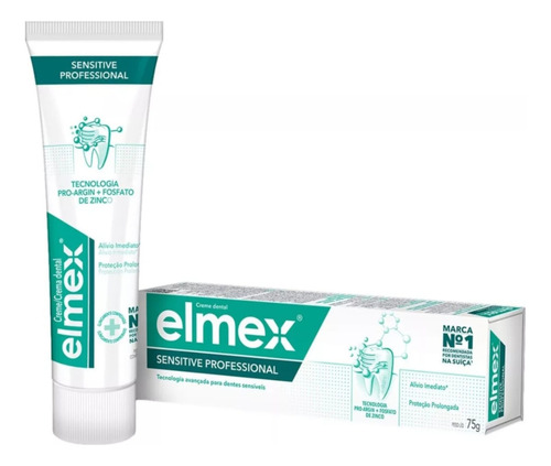 Creme Dental Elmex Sensitive Professional 75g Kit C/2