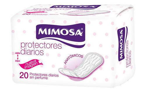 Protectores Diarios Mimosa Triplegado 20 Unidades