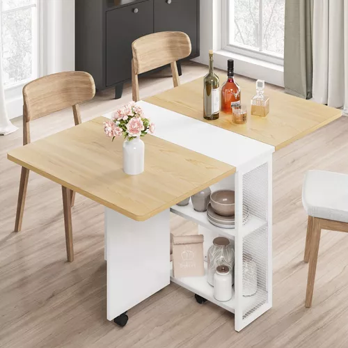 Mesa Comedor Plegable 2 Niveles Ahorra Espacio Extensible Ma