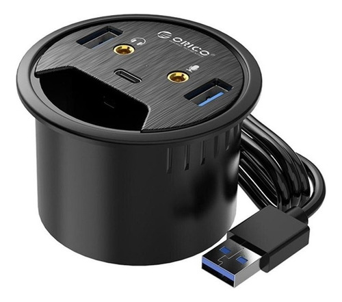 Pasacables De Escritorio Usb 3,0 Con Puerto For Auriculares