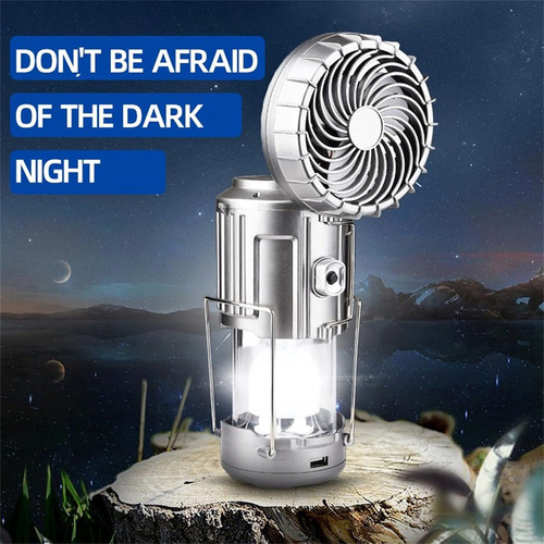 Lámpara Recargable Solar Linterna Camping Led --para Acampar