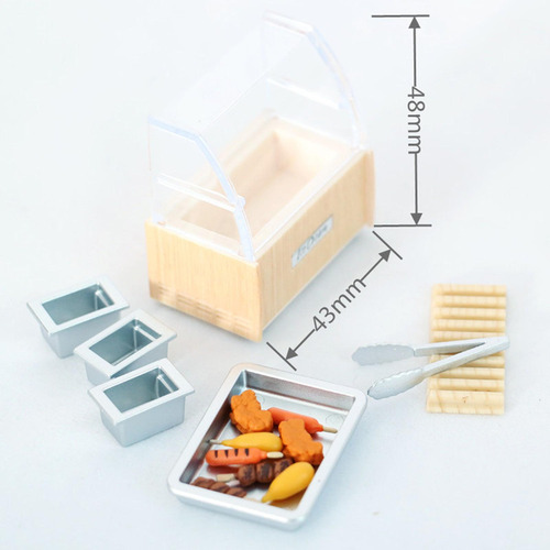 Casa De Muñecas Gabinete De Comida Comida En Miniatura
