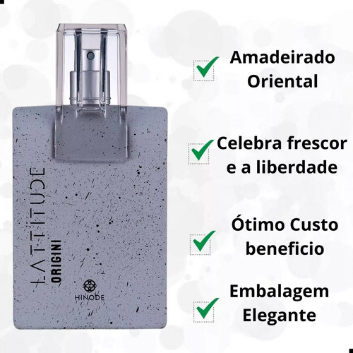 Perfume Masculino Latitude Origini 100ml Hinode Original Antigo Gold No 62