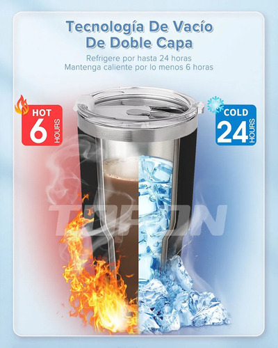 Vaso Térmico Termo Portátil De Acero Inoxidable Con Calor/fr