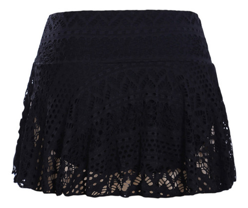 Traje De Baño De Encaje Con Falda De Ganchillo Para Mujer, P
