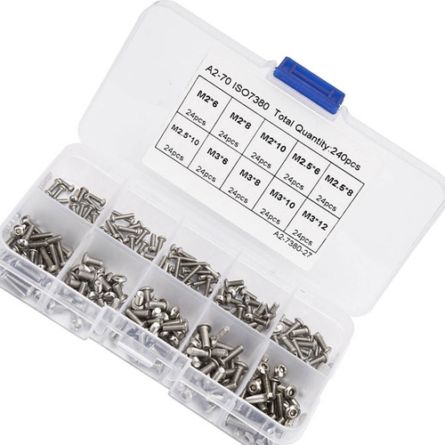 Hex Socket Screw 240pcs M2*6\m2*8\m2*10\m3*6\m3*8\m3*10\m3*1