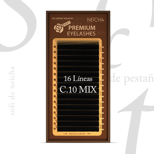 Extensiones De Pestañas Tecnica 1x1 Neicha Caja Mixta