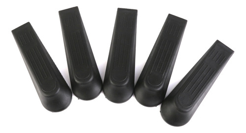 5pcs Tapones De Puertas Cuñas Bloque Tope Plástico Negro