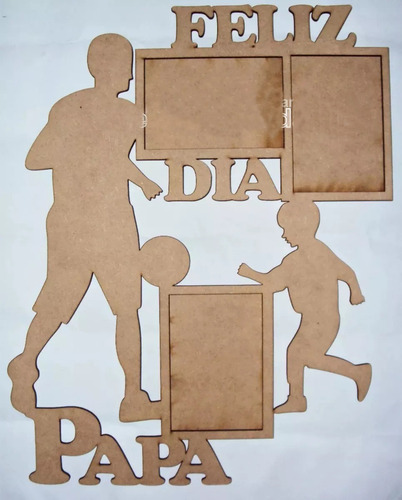Pack Corte Laser Portaretratos Dia Del Padre Vector Para Cnc