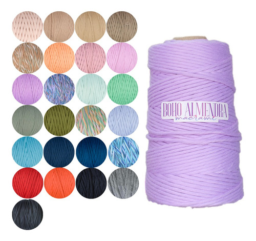 Hilaza 1 Cabo Colores Para Macrame 3 Mm