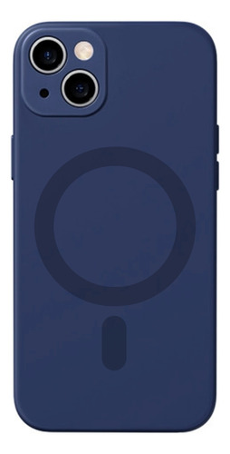 Silicone Case Magsafe Benks Para iPhone 13 Normal 6.1 Navy