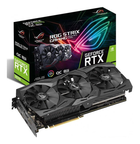 Placa de vídeo Nvidia Asus  ROG Strix GeForce RTX 20 Series RTX 2070 ROG-STRIX-RTX2070-O8G-GAMING OC Edition 8GB