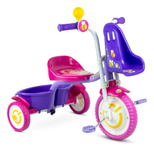 Triciclo Infantil Nathor Honey Bee - A Partir De 18 Meses
