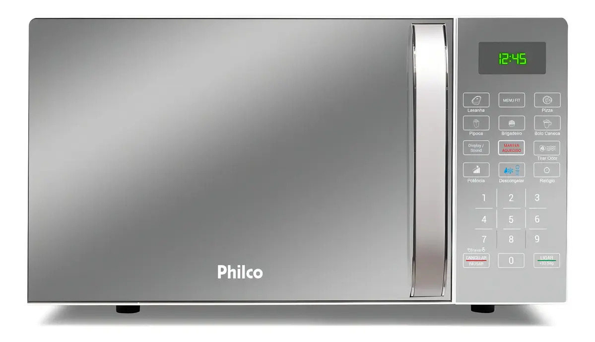 Microondas 20l Philco Pme25 1100w Limpa Fácil Espelhado