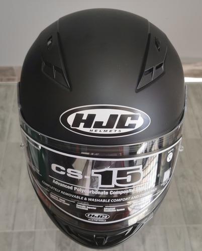 Imagen 6 de 8 de Casco Hjc Cs 15 Dosta Negro Mate Incluido Pinlock