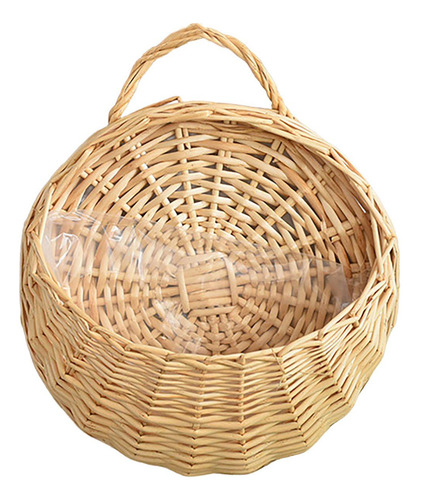 Cesta Colgante De Pared, Cesta Tejida De Diámetro 18cm