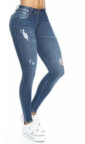  Adventure Jeans Colombianos para Mujer Pantalones Colombianos  Levanta Cola 1661, 1661 Azul oscuro : Ropa, Zapatos y Joyería