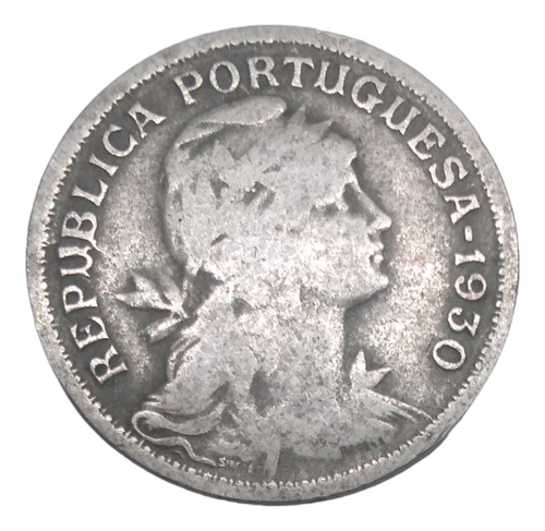 Moneda República Portuguesa 50 Centavos Año 1930 Envío $57