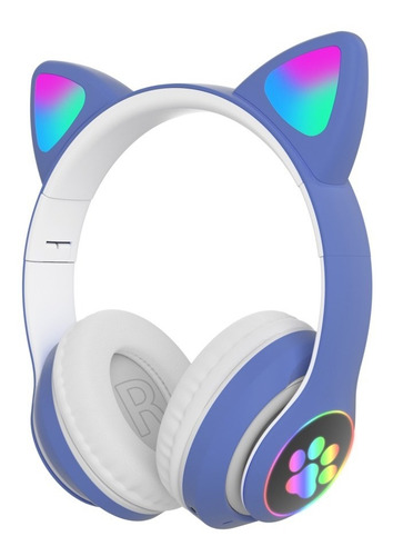 Audífonos Diadema Bluetooth Fm Orejas De Gato Y Luces New St