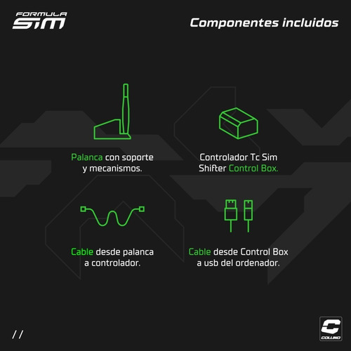 Palanca Simulador Collino Tc Sim Shifter Pro Controlador Usb