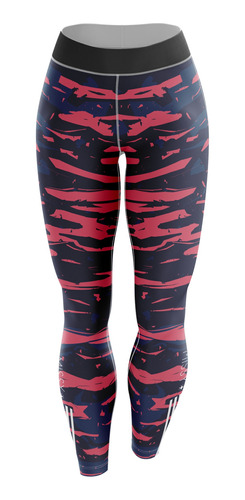 Calça Legging Academia Fitness Camuflado Azul Rosa Verão