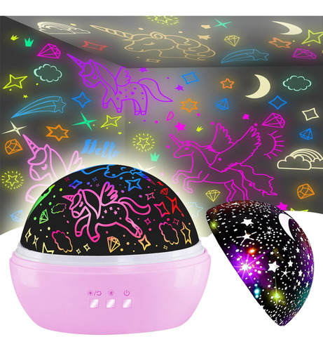 Luz Nocturna Para Niños Luz Nocturna De Unicornio Y Color De La Estructura Color De La Pantalla